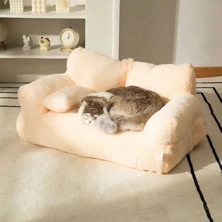 Sofá para mascotas suave y cálido de lujo