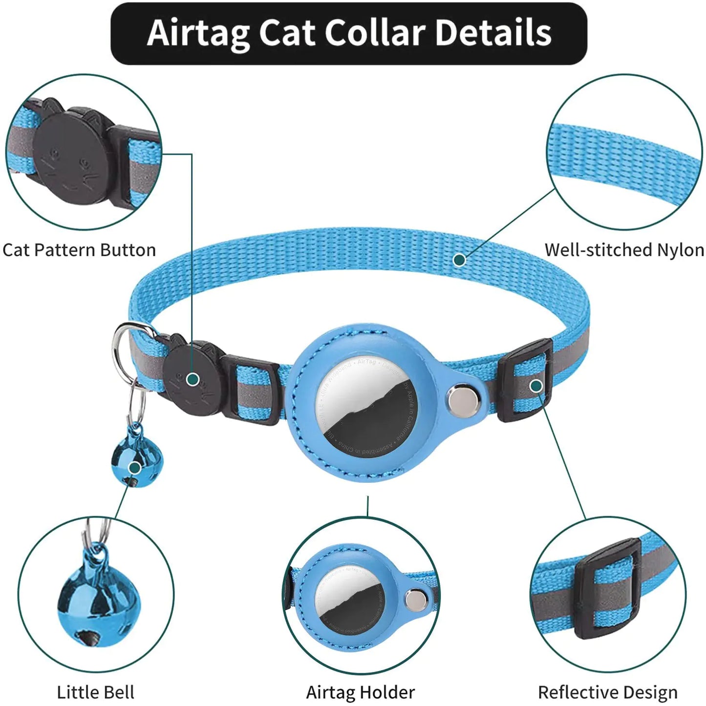 Collar ajustable para mascotas para Apple Airtag